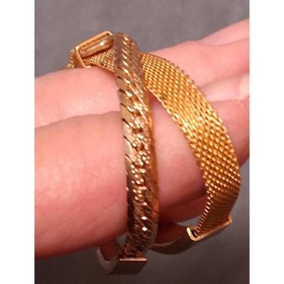 Two Vintage ID Bracelets Mesh Spiedel Lyla - Picture 3 of 5